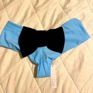 Lolli Swim Light Blue Classic Bow Bottoms NWT size Medium